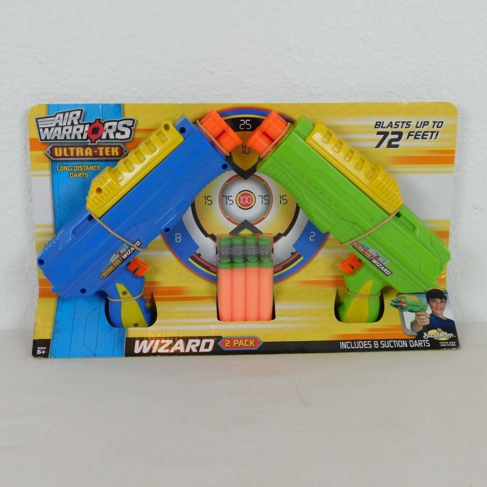 Ultra-Tek Wizard Air Warriors 2 Pack Long Distance 8 Suction Darts up to 72 feet